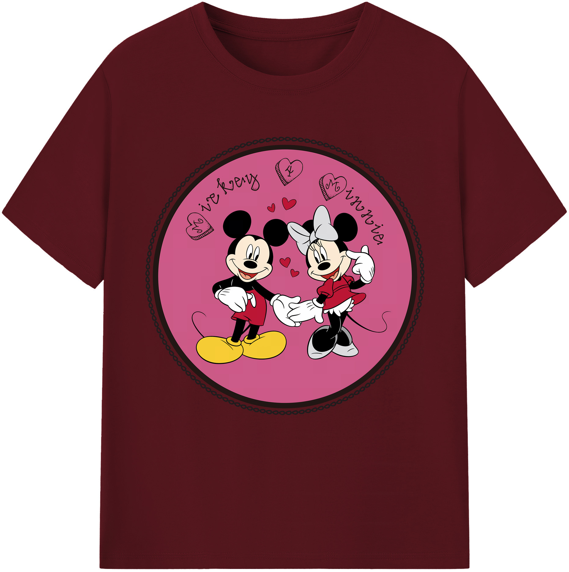 （画像用） ミッキーマウス Mickey Mouse 綿100％半袖Tシャツ（フロントプリント）